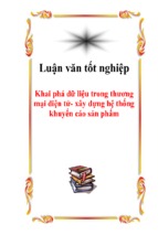 Khai phá dữ liệu trong thương mại điện tử   xây dựng hệ thống khuyến cáo sản phẩm