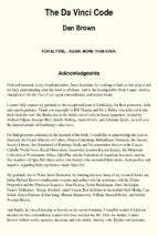 The da vinci code