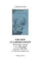 K02 ghi chép của krishnamurti krishnamurti’s journal dịch 2005 sửa 2013