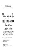 Phương pháp sử dụng máy tính casio trong giải toán phương trình, hệ phương trình, bất phương trình