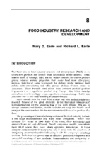 Food industry research and development