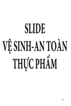 Bài giảng vệ sinh an toàn thực phẩm