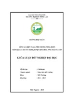 đánh giá hiện trạng môi trường nông thôn trên địa bàn xã tân thịnh   huyện định hóa   tỉnh thái nguyên.