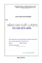 Nâng cao chất lượng tổ chuyên môn