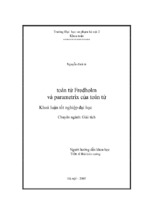 Toán tử fredholm và parametrix của toán tử