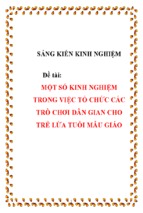 Một số kinh nghiệm trong việc tổ chức các trò chơi dân gian cho trẻ lứa tuổi mẫu giáo