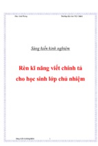 Rèn kĩ năng viết chính tả cho học sinh lớp chủ nhiệm