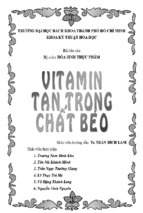 Các vitamin tan trong chất béo