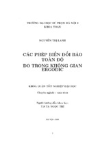 Cho phép biến đổi bảo toàn độ đo trong không gian ergodic