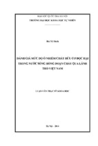 đánh giá mức độ ô nhiễm chất hữu cơ độc hại trong nước sông hồng đoạn chảy qua lãnh thổ việt nam