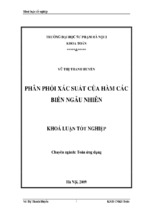 Phân phối xác suất của hàm các biến ngẫu nhiên