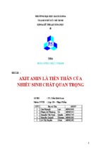 11. axit amin là tiền thân của nhiều sinh chất quan trọng