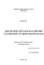 Một số tính chất liên quan đến phổ của một số phần tử trong đại số banach