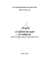 Bài giảng lý thuyết xác suất và thống kê