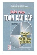 Bài tập toán cao cấp tập 1 Đại số và hình học giải tích