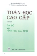 Toán học cao cấp tập 1 đại số và hình học giải tích