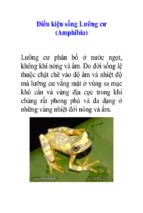 điều kiện sống lưỡng cư (amphibia)