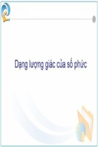 Dạng lượng giác số phức