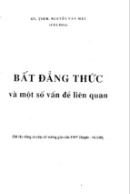 Bất đẳng thức và một số vấn đề liên quan