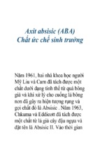 Axit absisic (aba) chất ức chế sinh trưởng