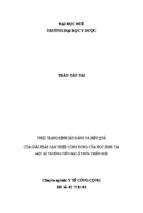 Thực trạng bệnh sâu răng và hiệu quả của giải pháp can thiệp cộng đồng của học sinh tại một số trường tiểu học ở thừa thiên huế 2