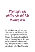 Phát hiện các nhiễm sắc thể bất thường mới