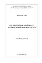 đặc trưng thể loại truyền thuyết dân gian vùng đồng bằng sông cửu long