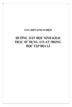 Skkn hướng dẫn học sinh khai thác sử dụng atlat trong học tập địa lí