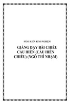 Skkn giảng dạy bài chiếu cầu hiền (cầu hiền chiếu) (ngô thì nhậm)