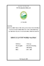 đánh giá hiện trạng thu gom, quản lý rác thải sinh hoạt và đề xuất một số biện pháp xử lý rác thải sinh hoạt tại thị trấn chợ chu – huyện định hóa – tỉnh thái nguyên.