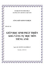 Skkn giúp học sinh phát triển khả năng tự học môn tiếng anh