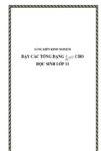 Skkn dạy các tổng dạng cho học sinh lớp 11