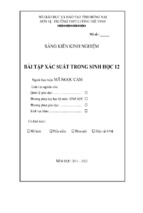 Skkn bài tập xác suất trong sinh học 12