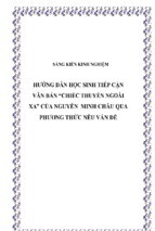 Skkn hướng dẫn học sinh tiếp cận văn bản chiếc thuyền ngoài xa của nguyễn minh châu qua phương thức nêu vấn đề