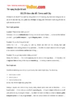 Từ vựng luyện thi nói ielts theo chủ đề town and city vocabulary for ielts