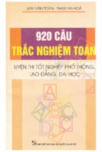 920 câu trắc nghiệm toán luyện thi  thpt quốc gia có đáp án