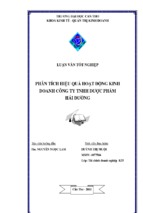 Phân tích hiệu quả hoạt động kinh doanh công ty tnhh dược phẩm hải đường