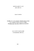 Nghiên cứu về sự kháng thuốc kháng sinh của vi khuẩn phân lập từ cá kèo (pseudapocryptes lanceolatus) bệnh xuất huyết