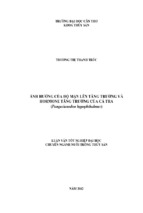 ảnh hưởng của độ mặn lên tăng trưởng và hormone tăng trưởng của cá tra (pangasianodon hypophthalmus)