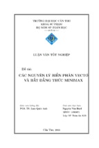 Các nguyên lý biến phân vectơ và bất đẳng thức minimax