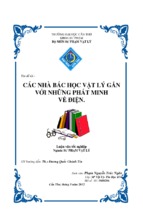 Các nhà bác học vật lý gắn với những phát minh về ðiện.