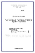 Skkn vận dụng cấu trúc jigsaw trong dạy học hóa học