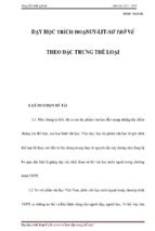 Skkn dạy học trích đoạn uy lit xơ trở về theo đặc trưng thể loại