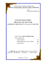 Skkn thiết kế dạy học theo chủ đề để phát huy tính tích cực và tự lực của học viên