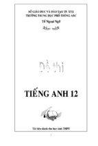 Tài liệu ôn thi 12   tiếng anh 12   ngô thụy quỳnh
