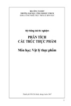 Hệ thống bài thí nghiệm môn vật lý thực phẩm