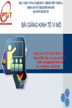 Bài giảng kinh tế vi mô