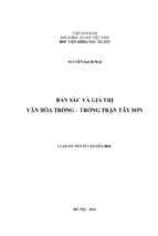 Bản sắc và giá trị văn hóa trống   trống trận tây sơn