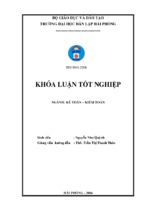 Hoàn thiện công tác kế toán doanh thu, chi phí và xác định kết quả kinh doanh tại công ty cổ phần thương mại châu thanh