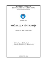 Hoàn thiện tổ chức kế toán chi phí sản xuất và tính giá thành sản phẩm tại công ty tnhh cơ khí thiên phong